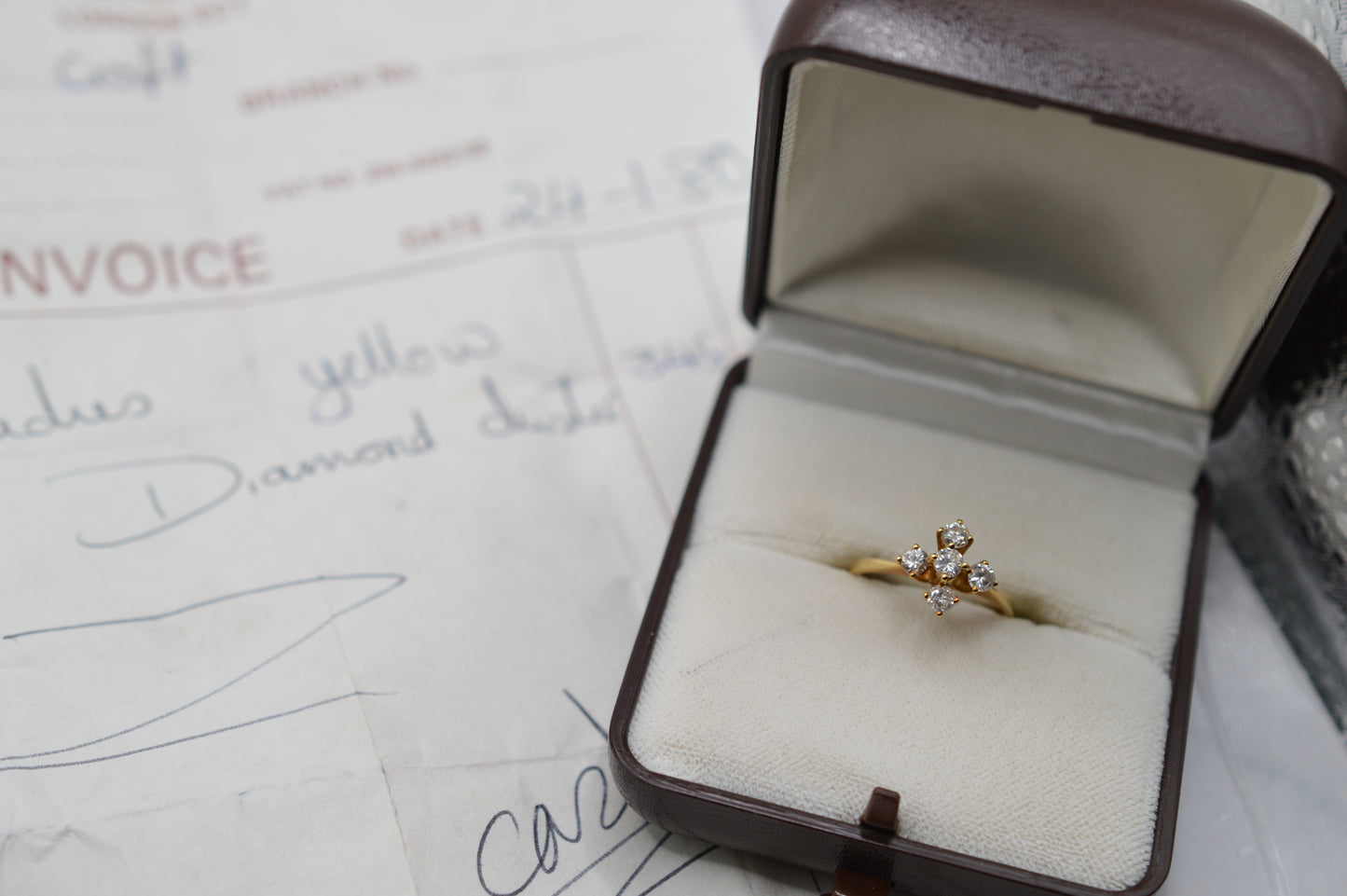 1970s 18ct Gold Diamond Cross Cluster Ring