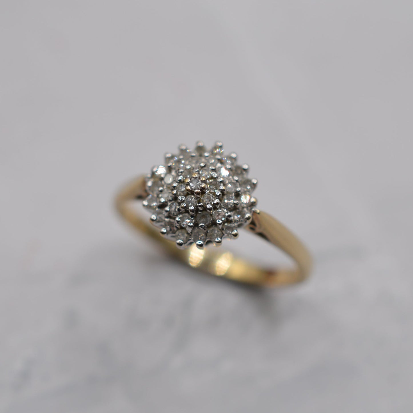 9ct Gold 0.25ct Diamond Cluster Ring