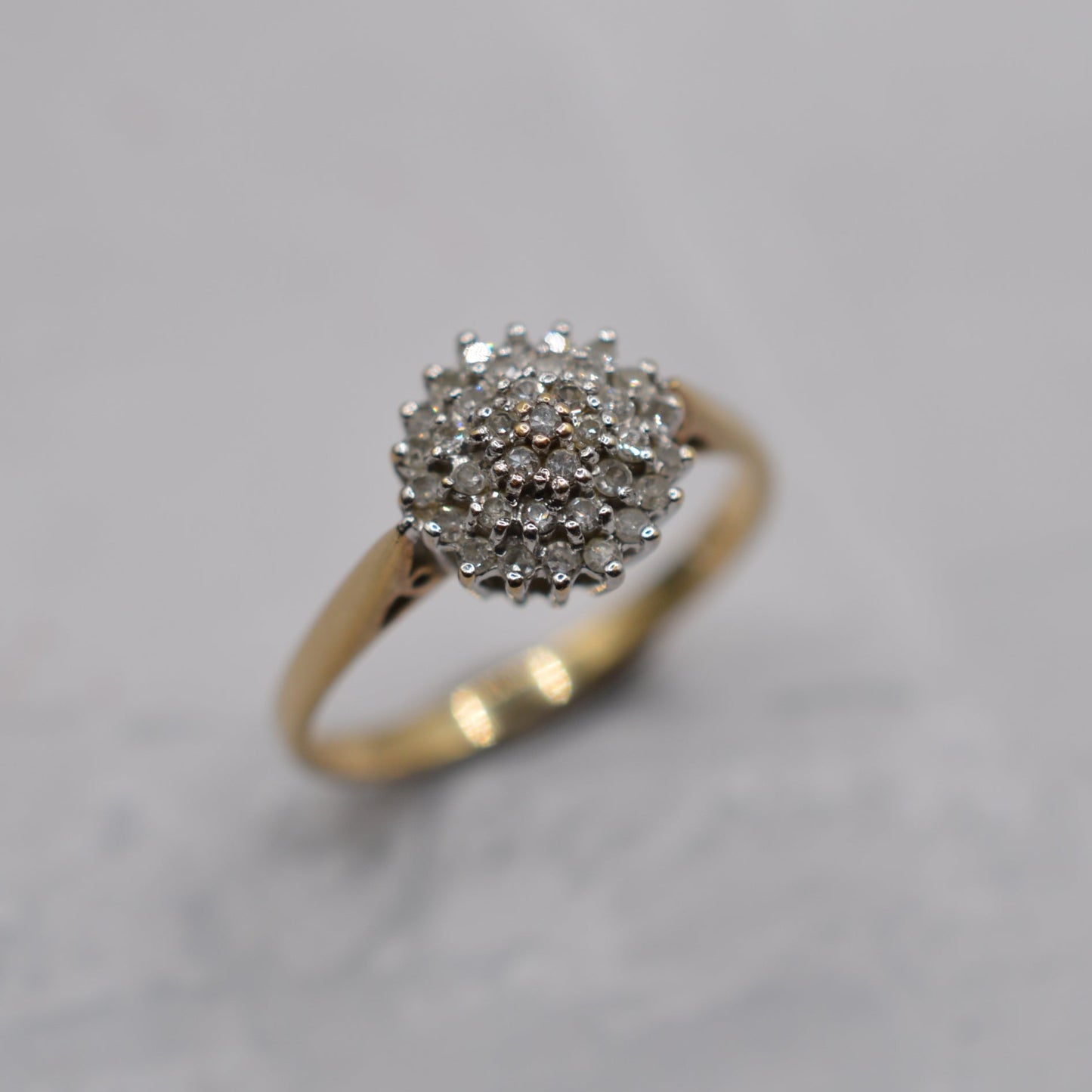 9ct Gold 0.25ct Diamond Cluster Ring
