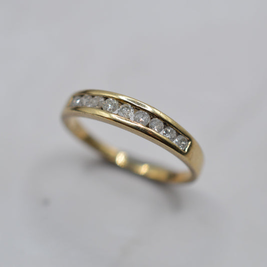 9ct Gold 0.25ct Diamond Half-Eternity Ring