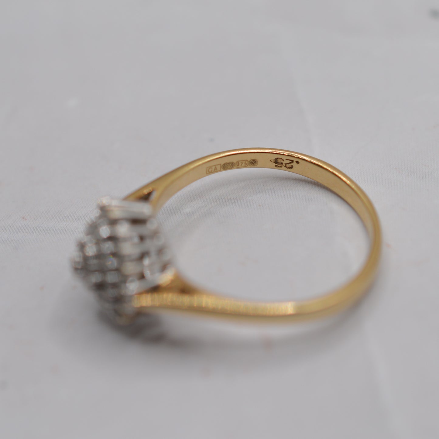 9ct Gold 0.25ct Diamond Cluster Ring