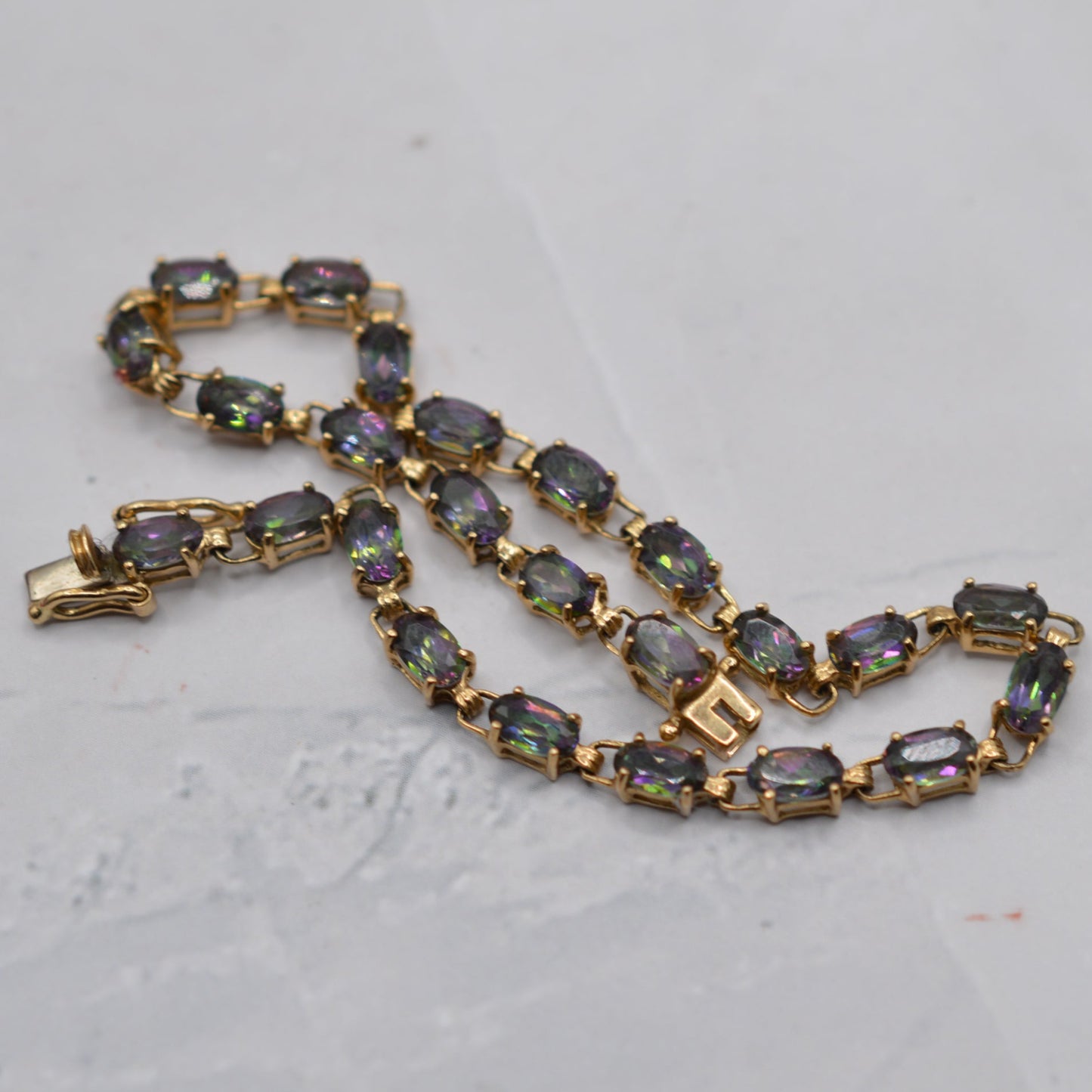 9ct Gold Mystic Topaz Tennis Bracelet (7”)