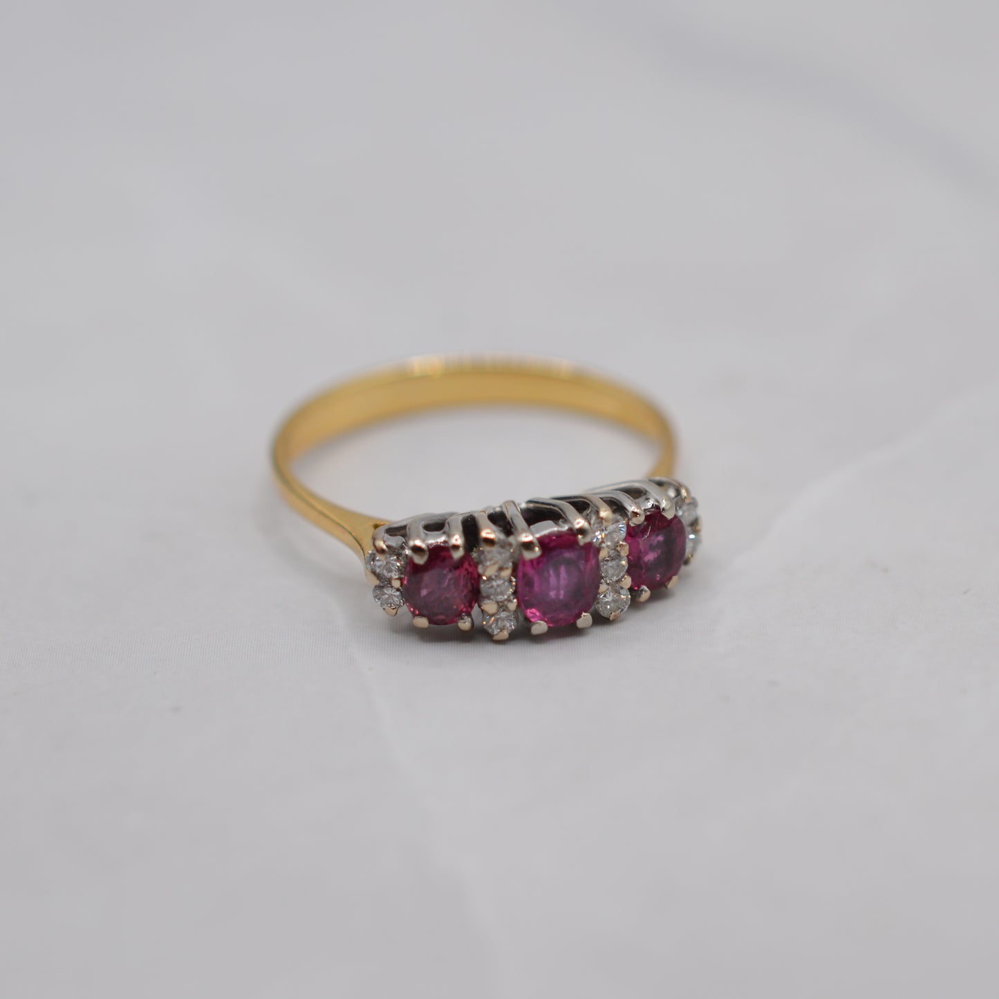 1980s 18ct Gold Ruby & Diamond Ring