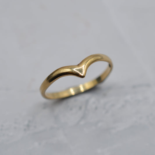 Vintage 9ct Gold Wishbone Ring