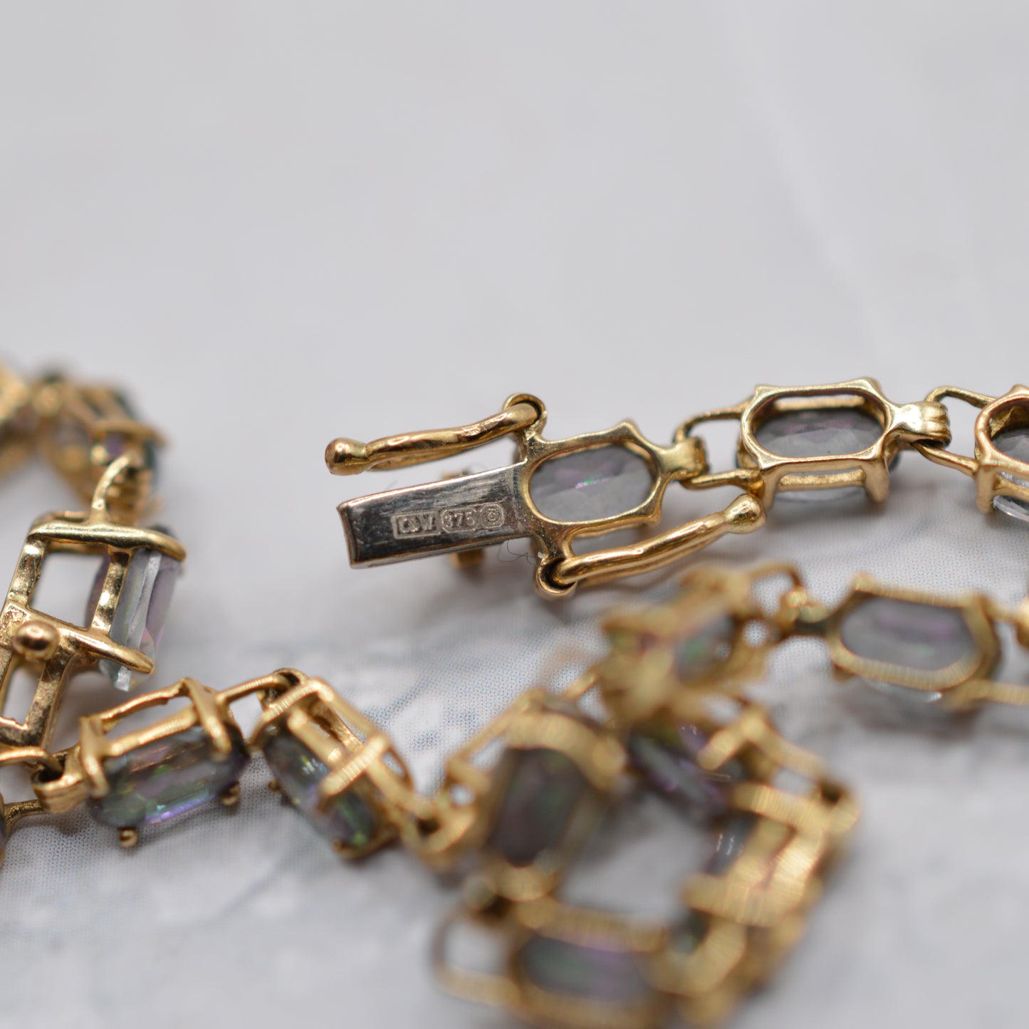 9ct Gold Mystic Topaz Tennis Bracelet (7”)