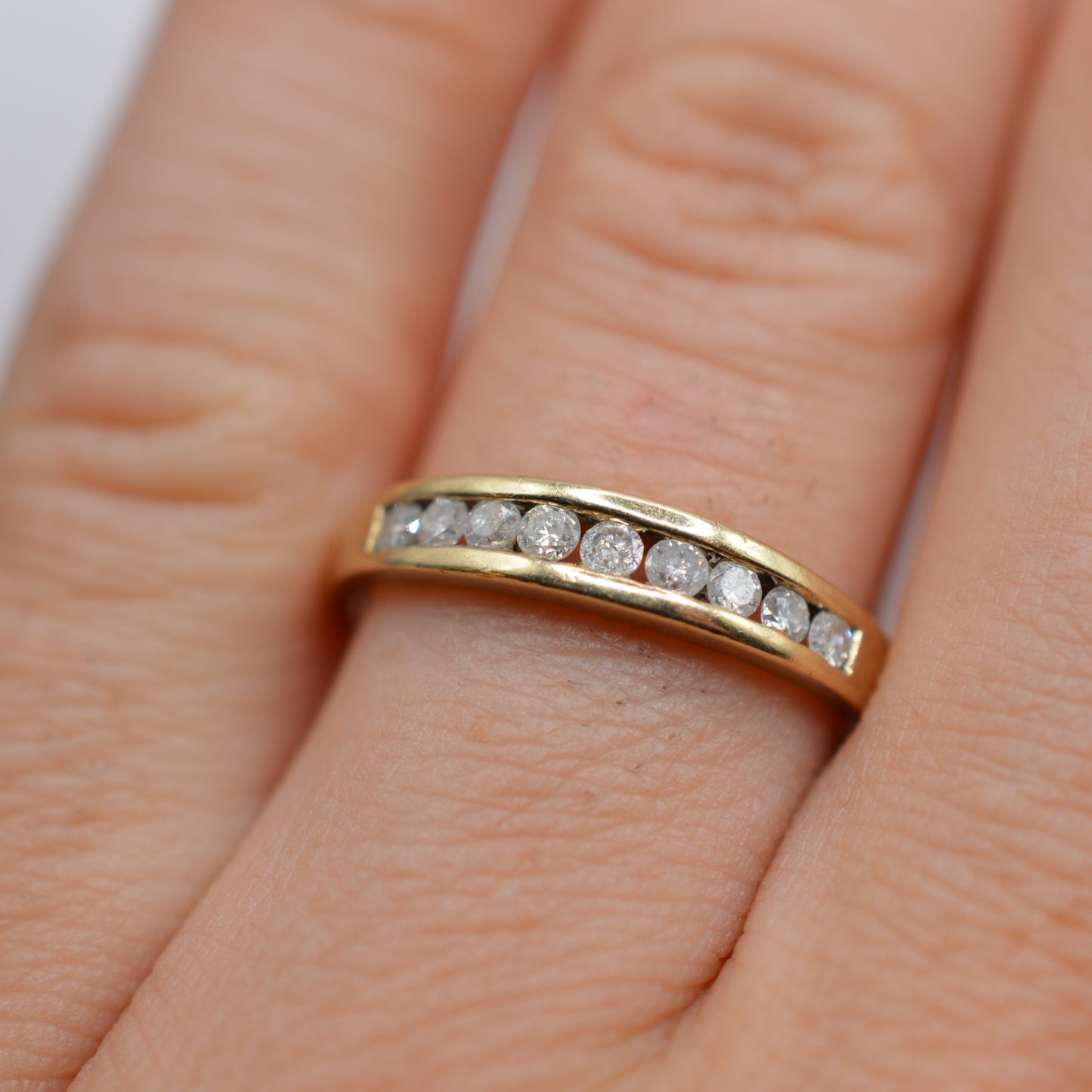 9ct Gold 0.25ct Diamond Half-Eternity Ring