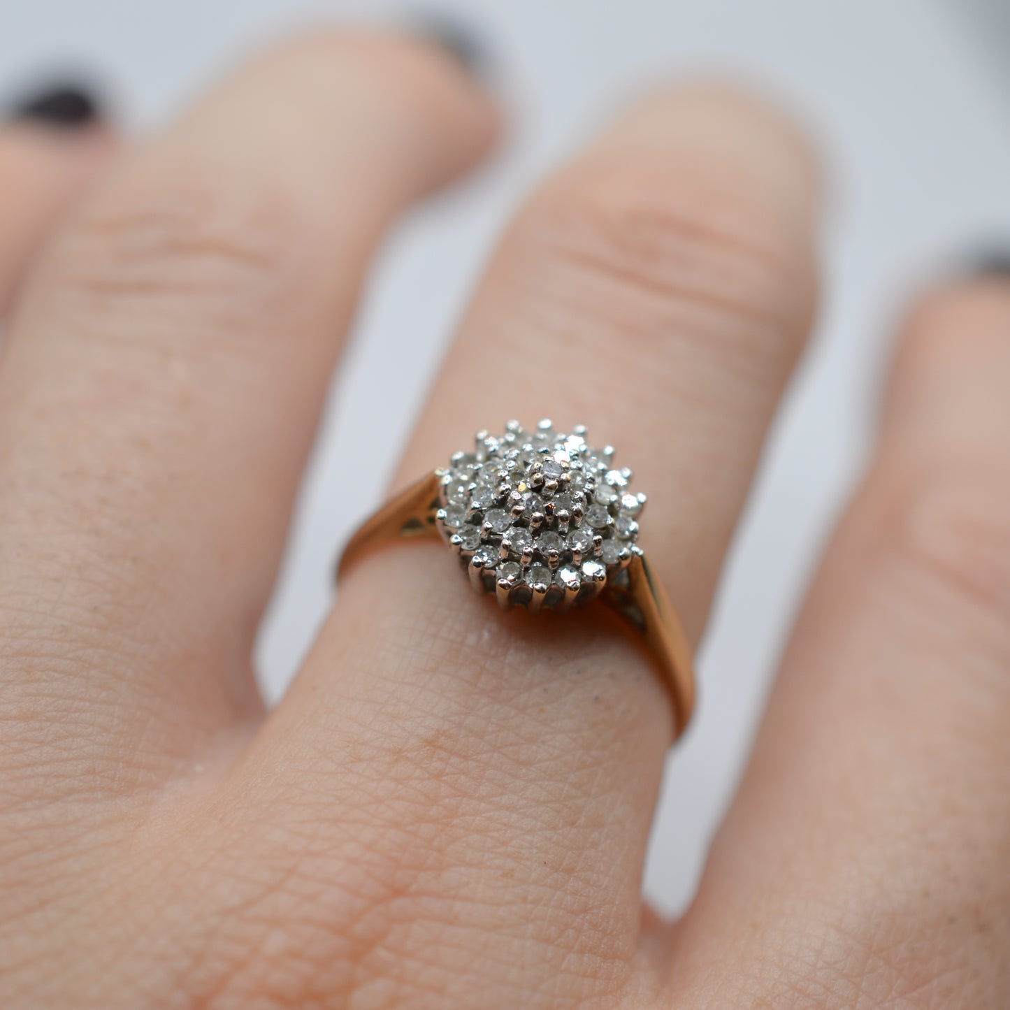9ct Gold 0.25ct Diamond Cluster Ring