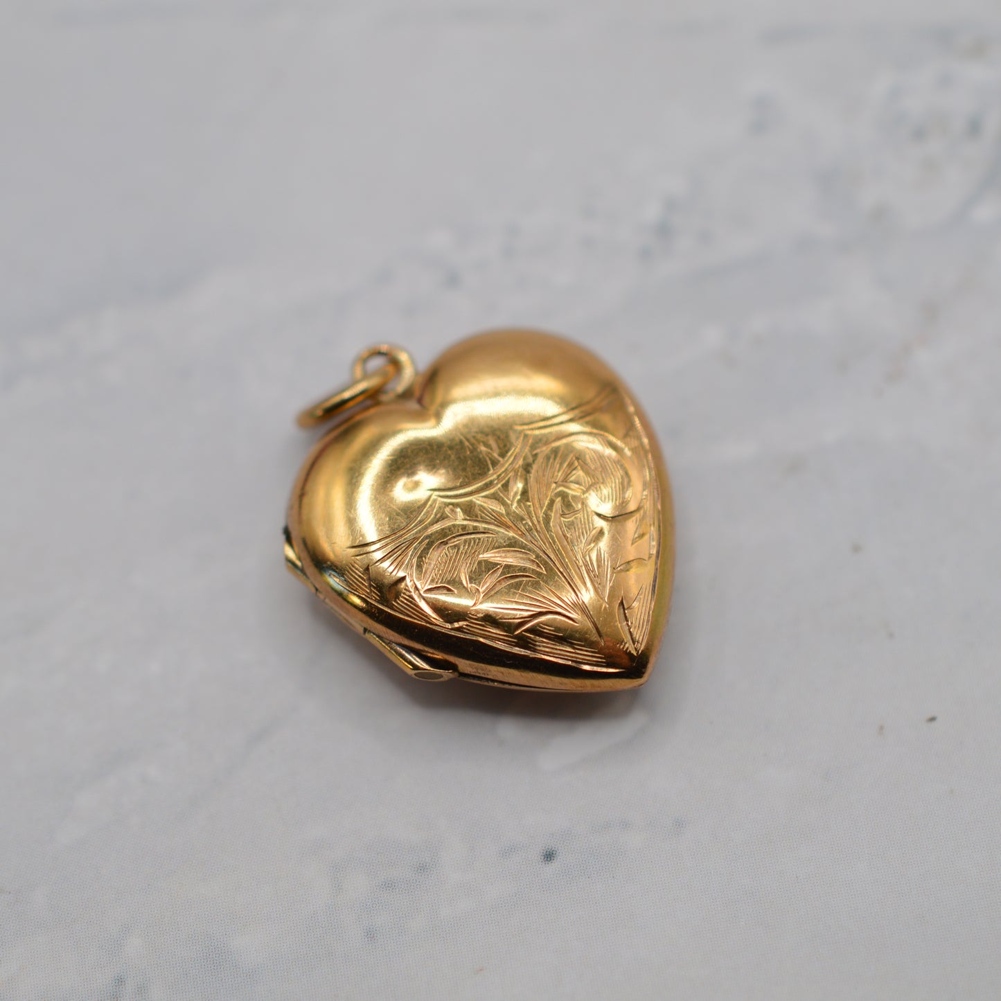 1955 Vintage 9ct Gold Heart Locket Pendant