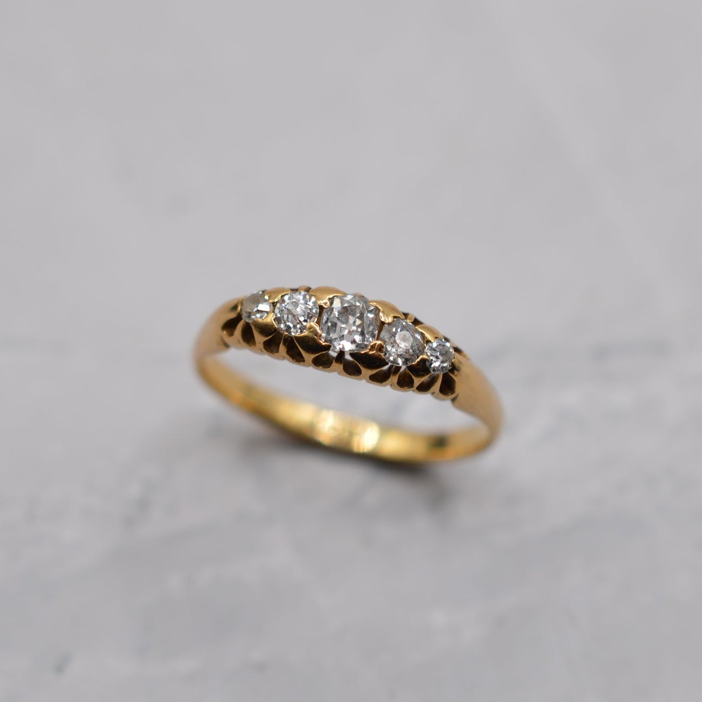 Antique 18ct Gold Diamond Five-Stone Ring (0.40ct)