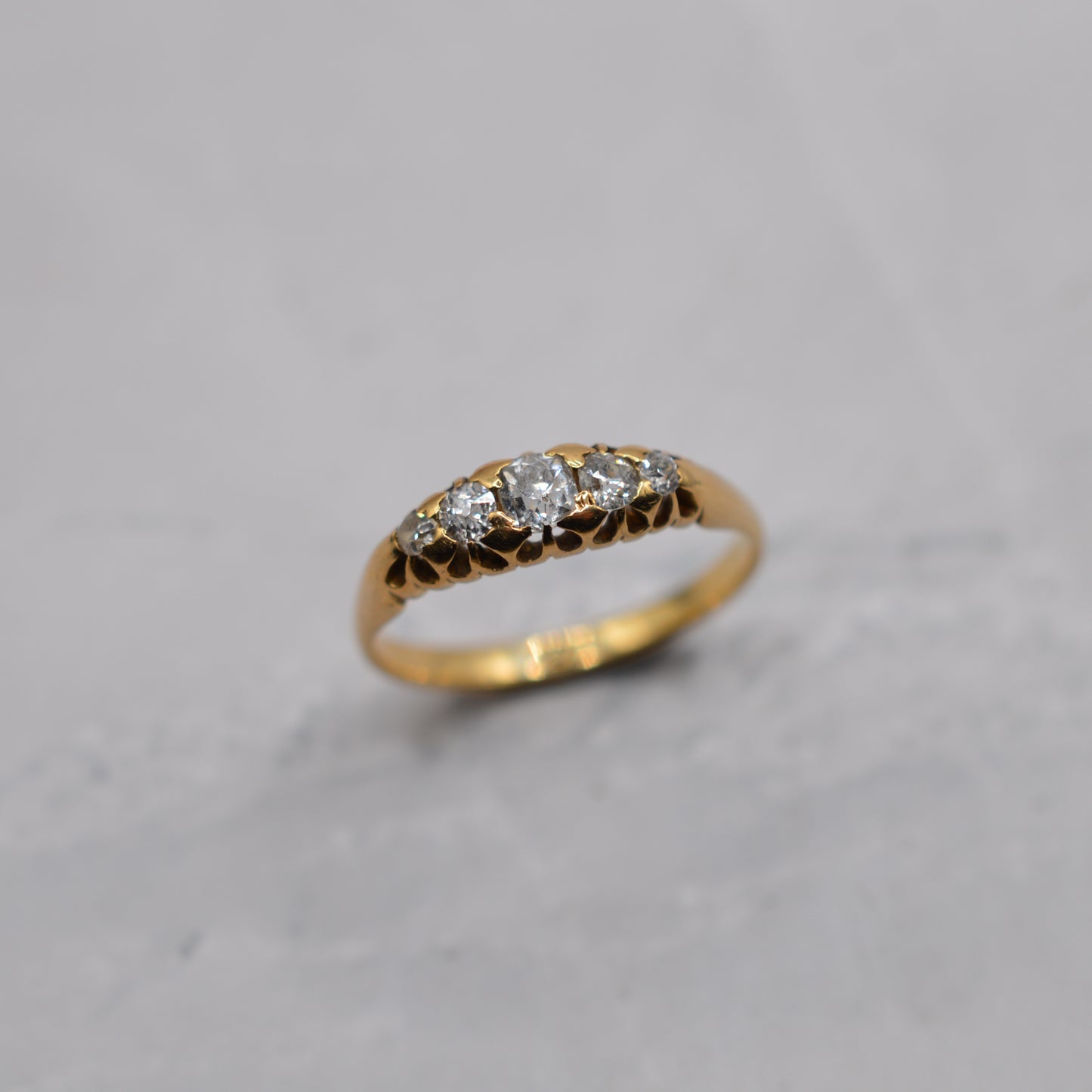 Antique 18ct Gold Diamond Five-Stone Ring (0.40ct)