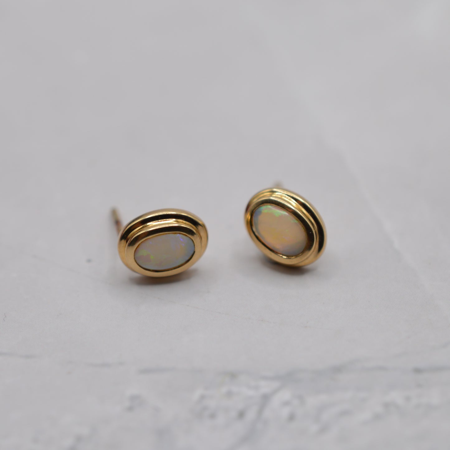 9ct Gold Opal Stud Earrings