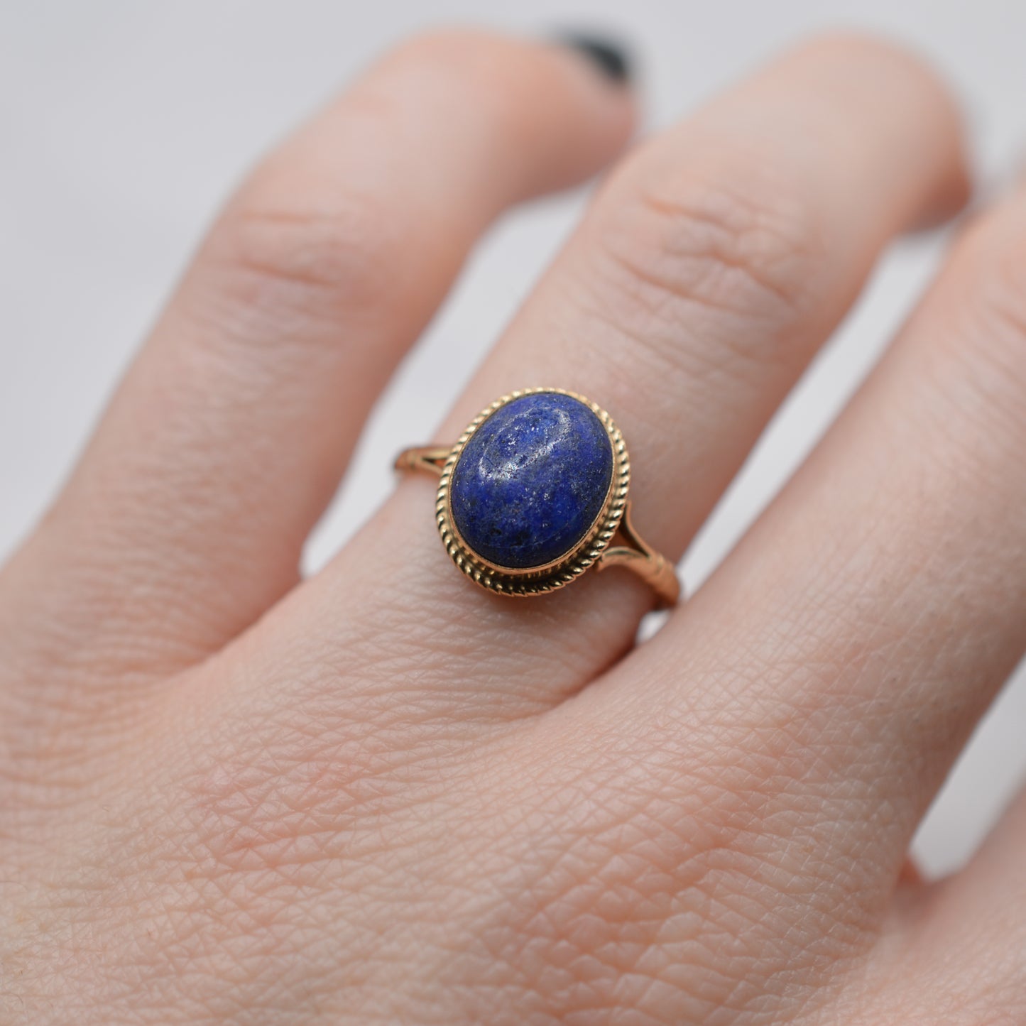 9ct Gold Lapis Lazuli Ring