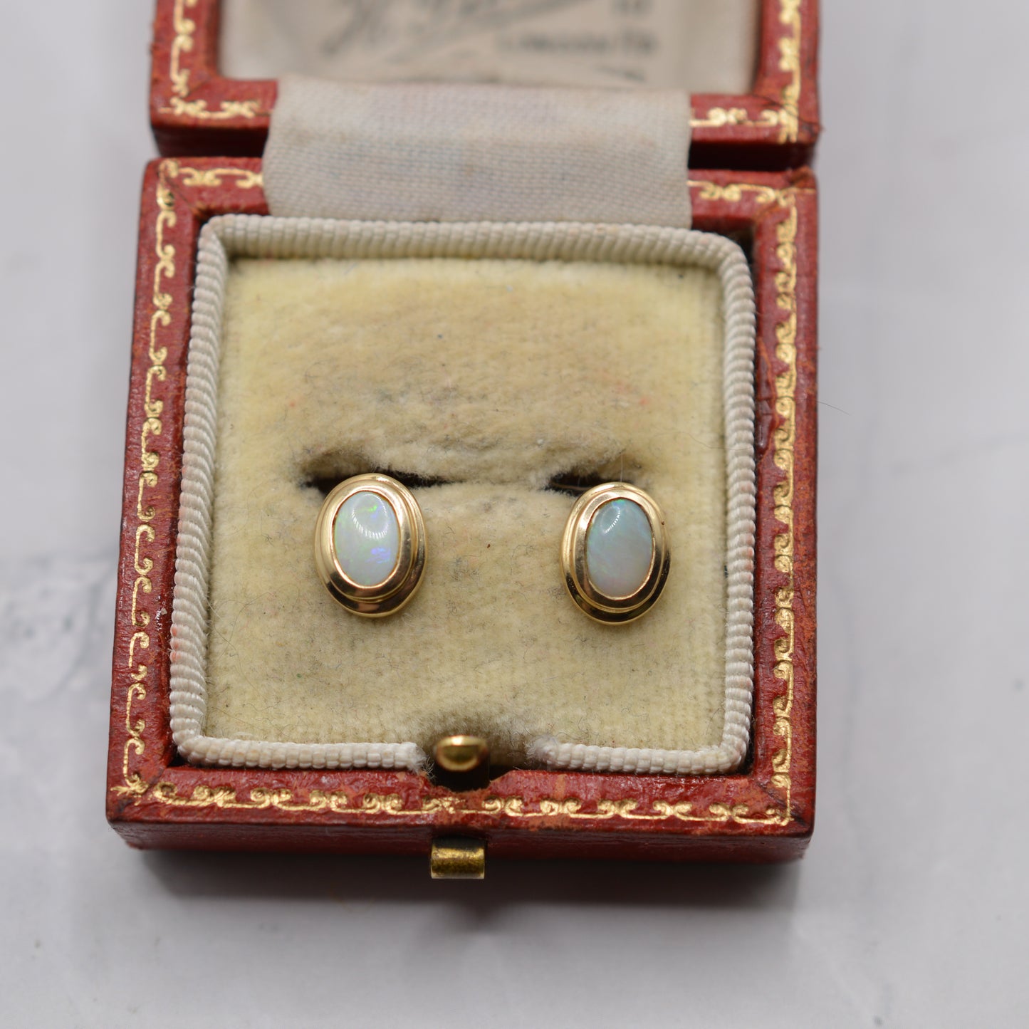 9ct Gold Opal Stud Earrings