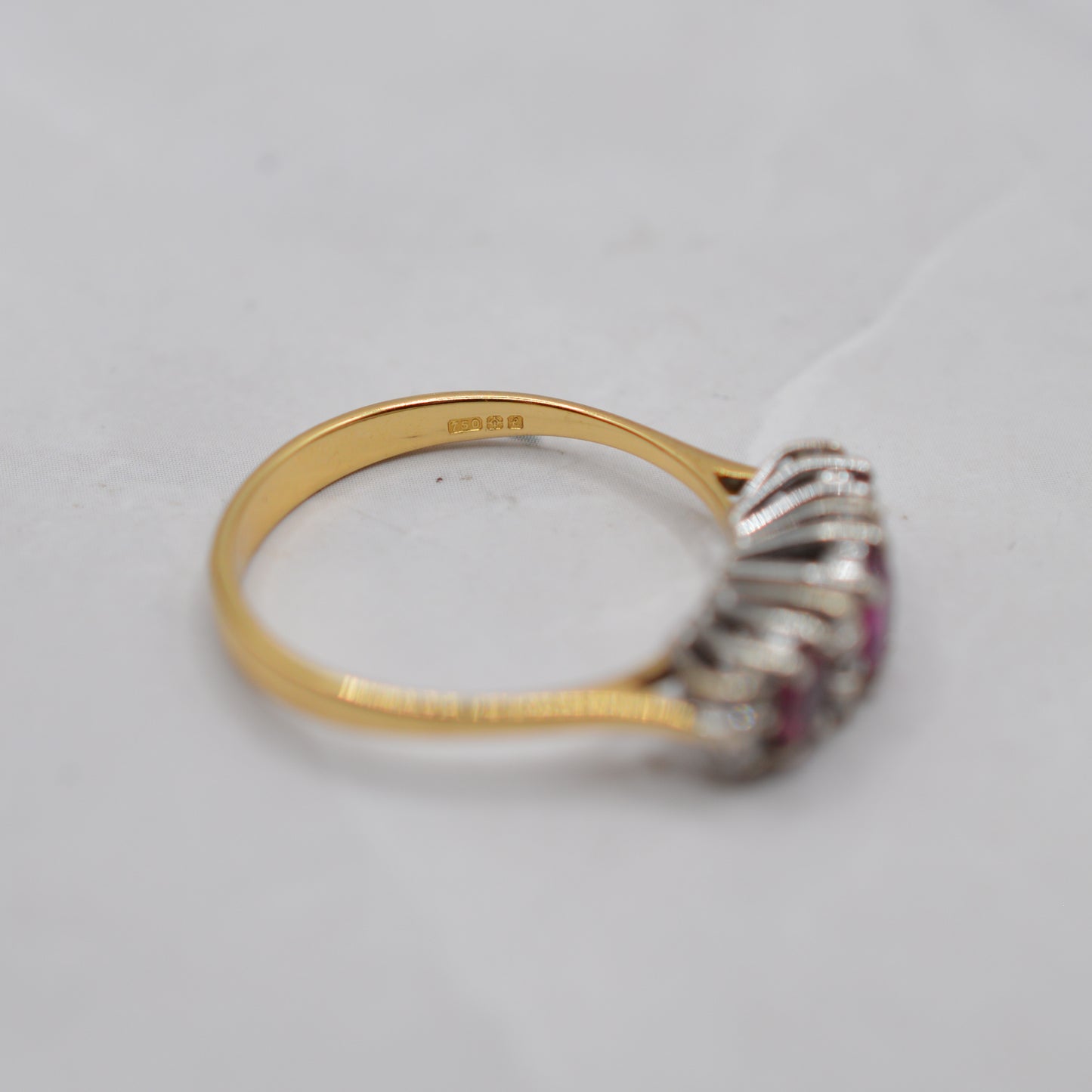 1980s 18ct Gold Ruby & Diamond Ring