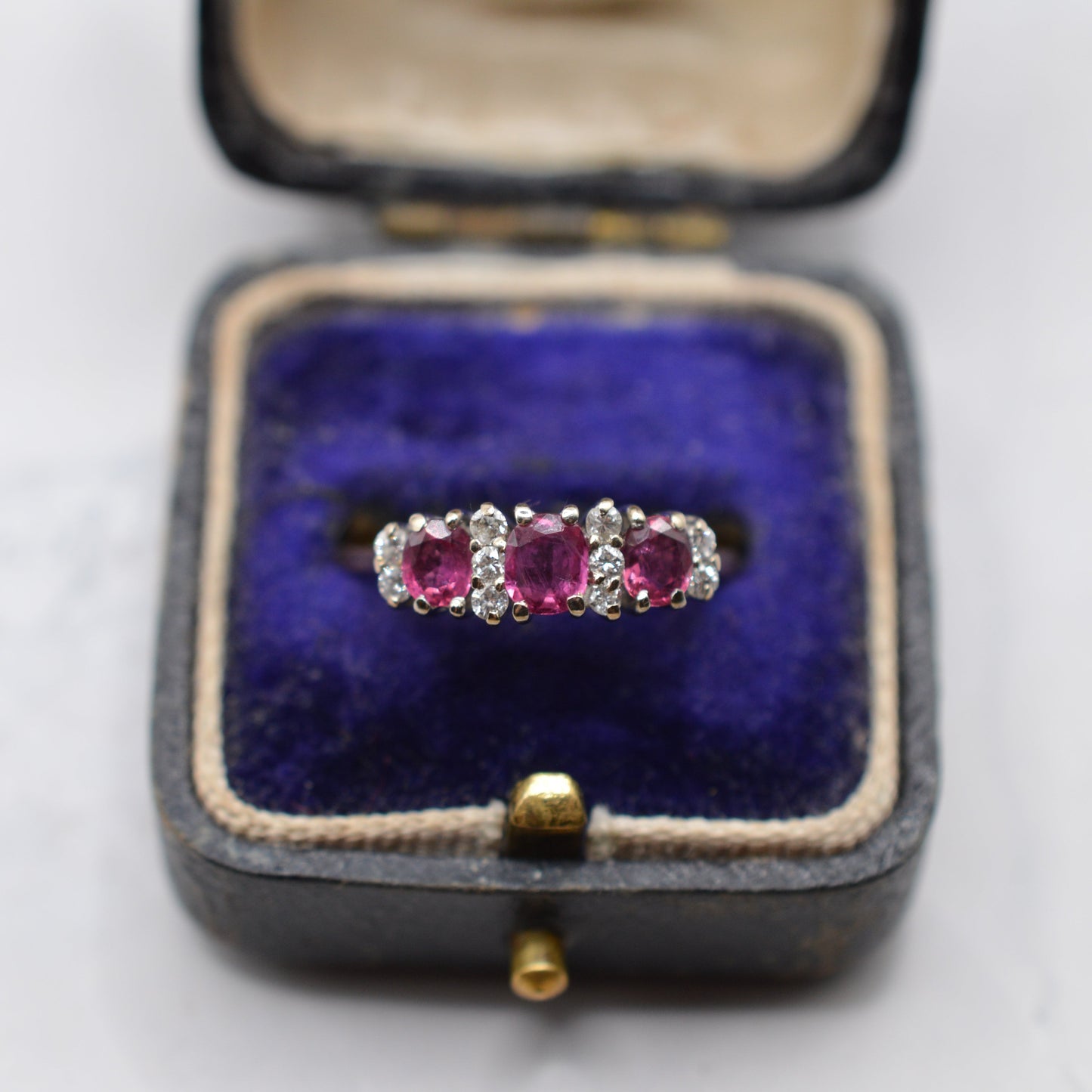 1980s 18ct Gold Ruby & Diamond Ring