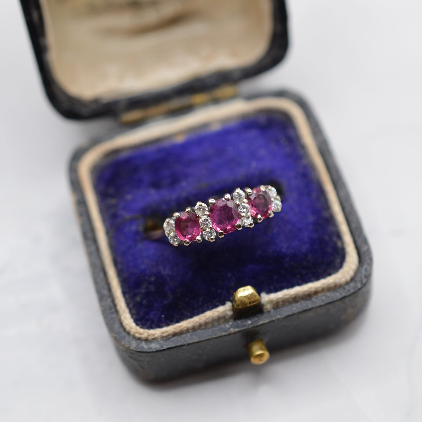 1980s 18ct Gold Ruby & Diamond Ring