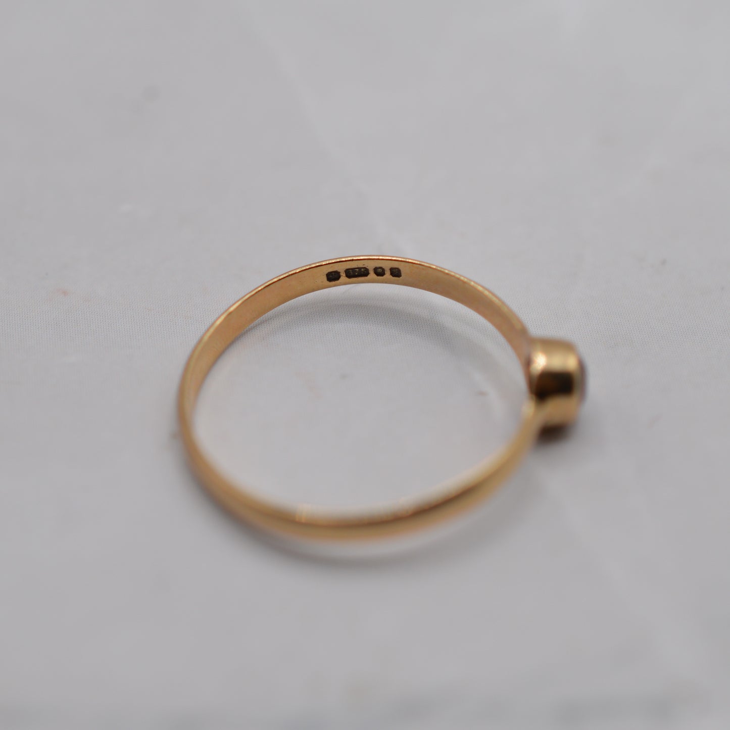 1980s 9ct Gold Amethyst Bezel-Set Ring