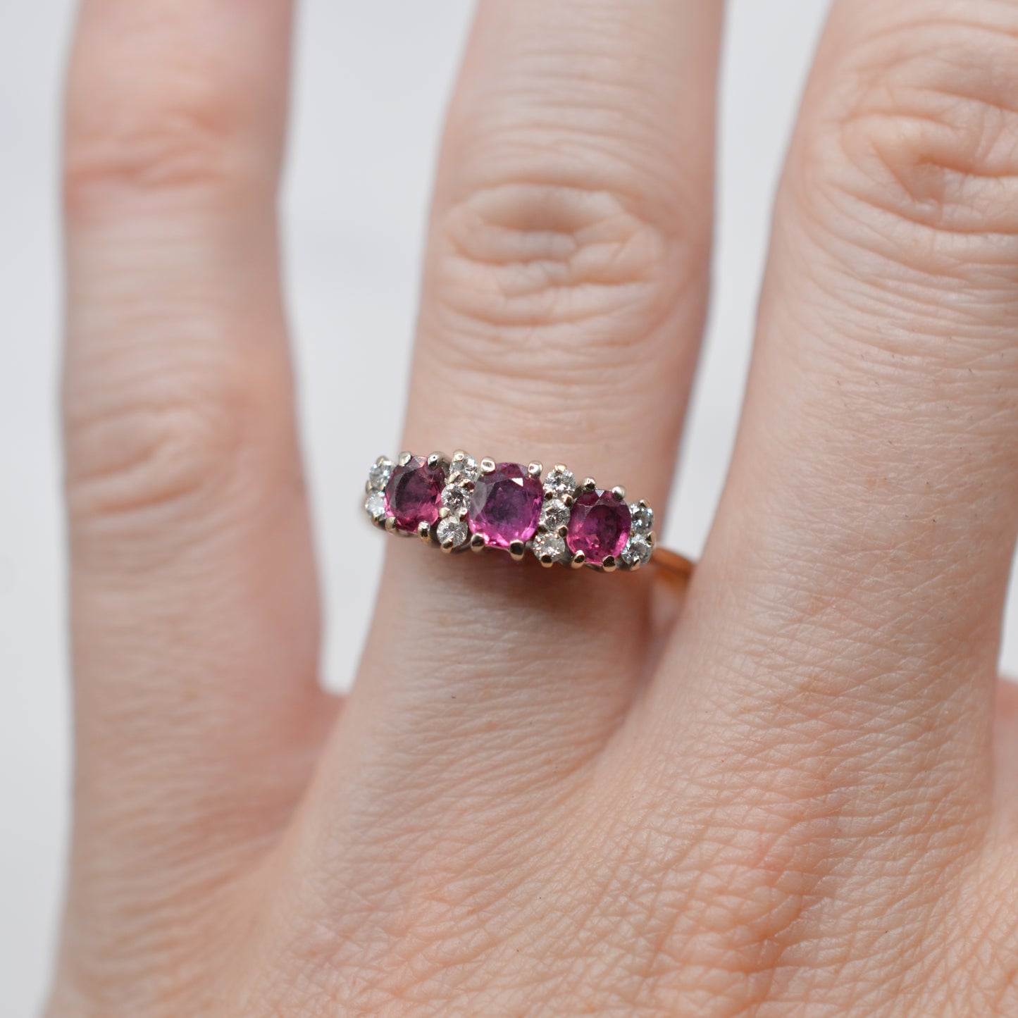 1980s 18ct Gold Ruby & Diamond Ring