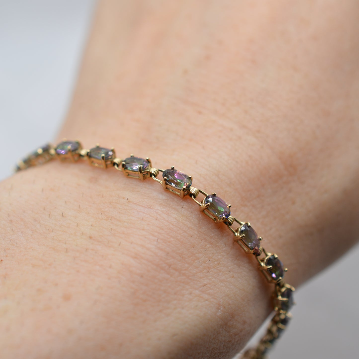 9ct Gold Mystic Topaz Tennis Bracelet (7”)
