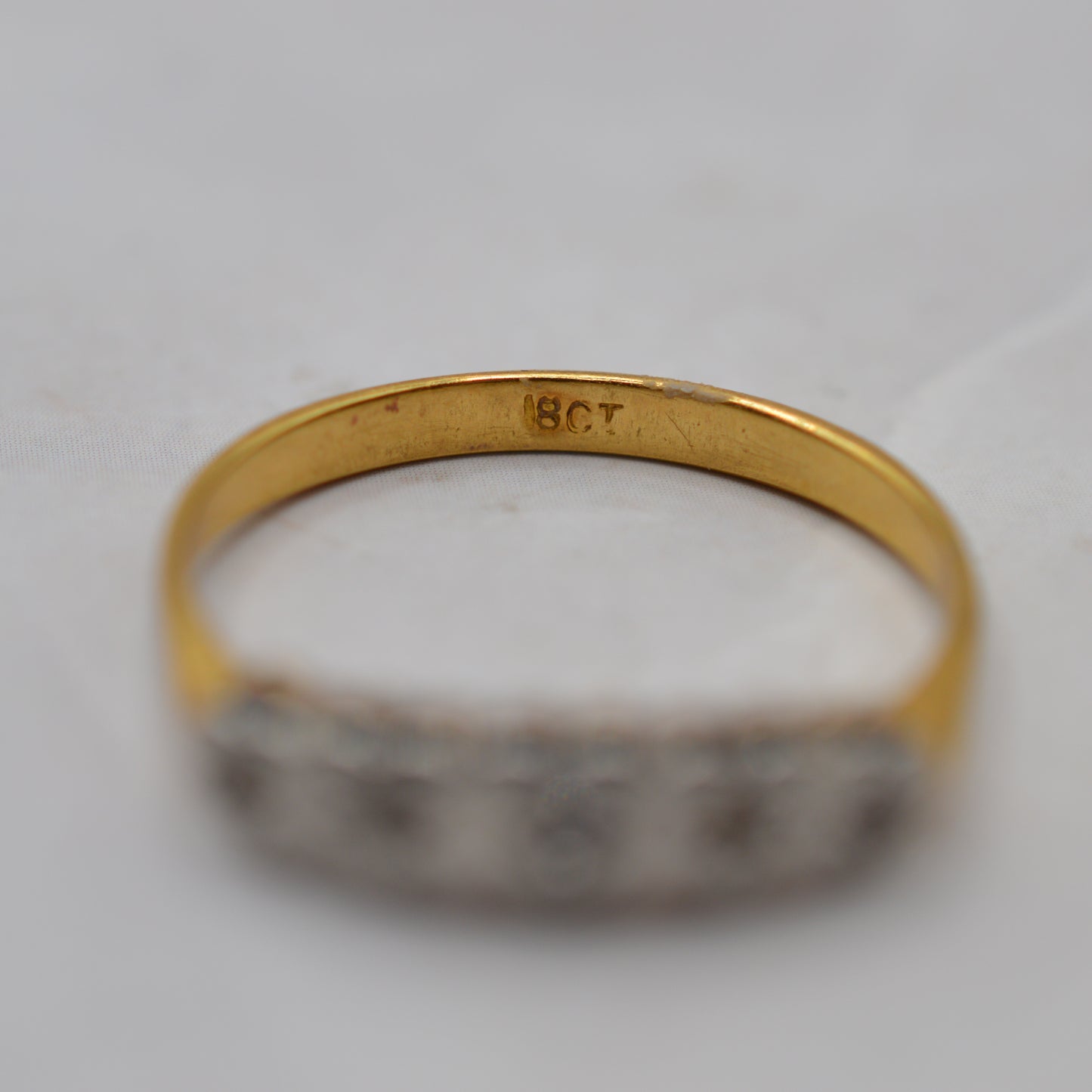Antique 18ct Gold Diamond Heart Ring