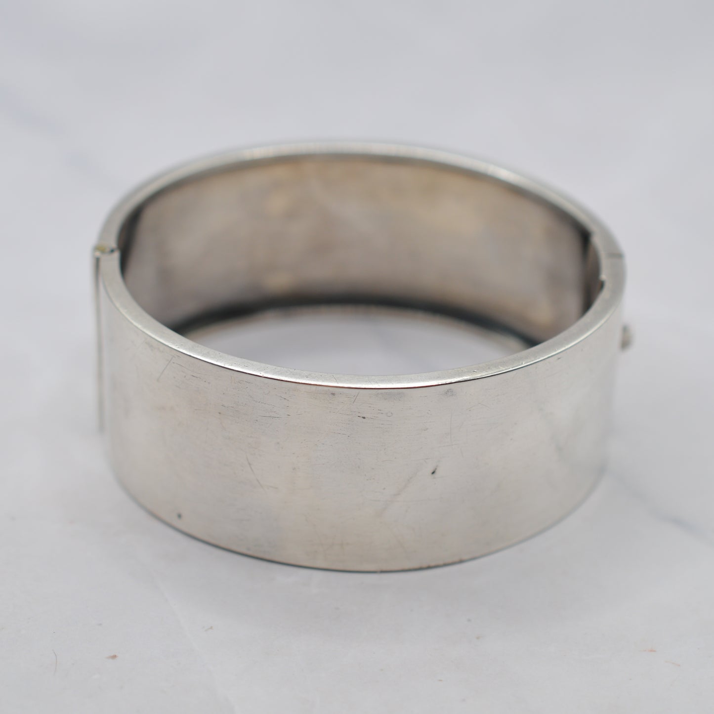 Antique Victorian Silver Ivy Foliate Bangle