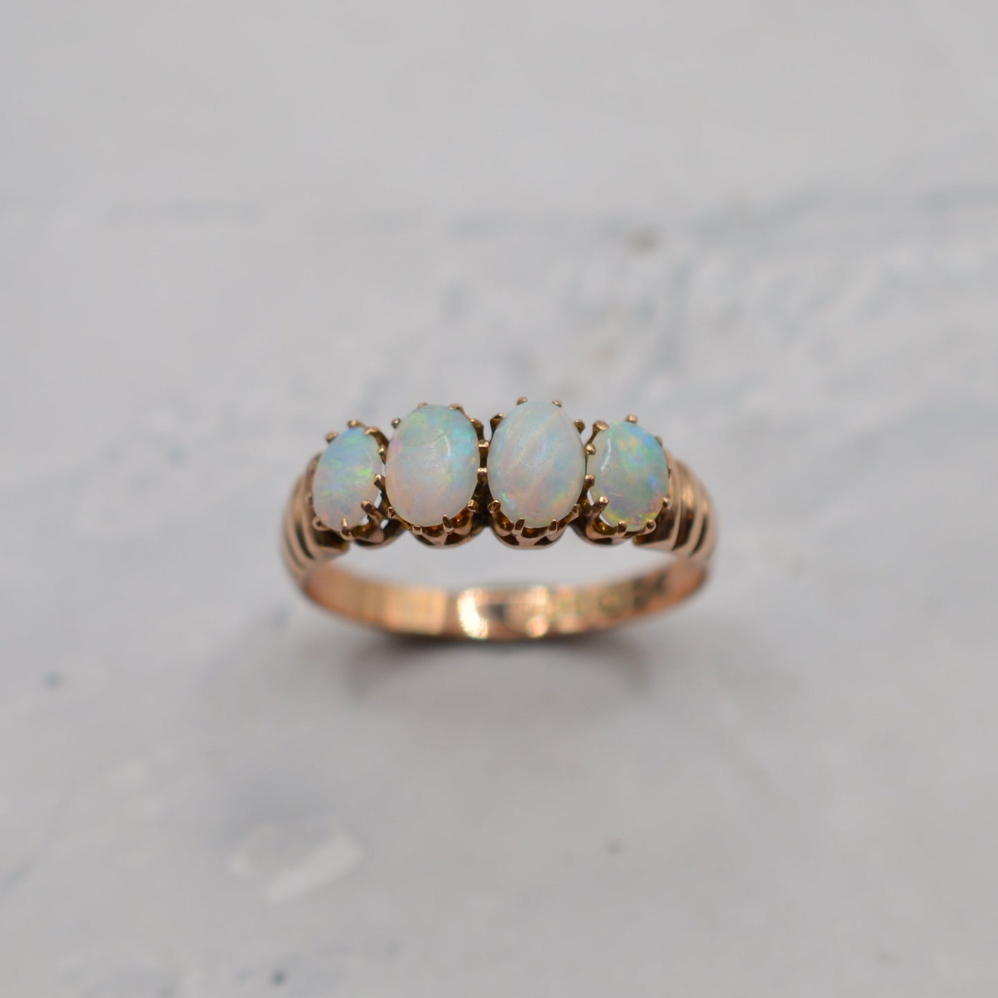Antique Edwardian 1902 Opal Four-Stone Ring