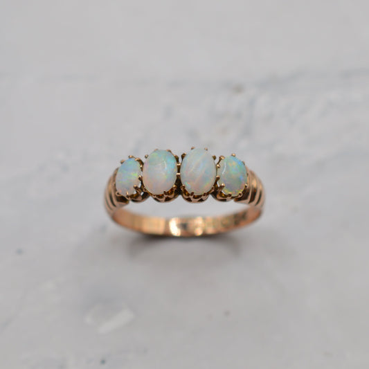 Antique Edwardian 1902 Opal Four-Stone Ring