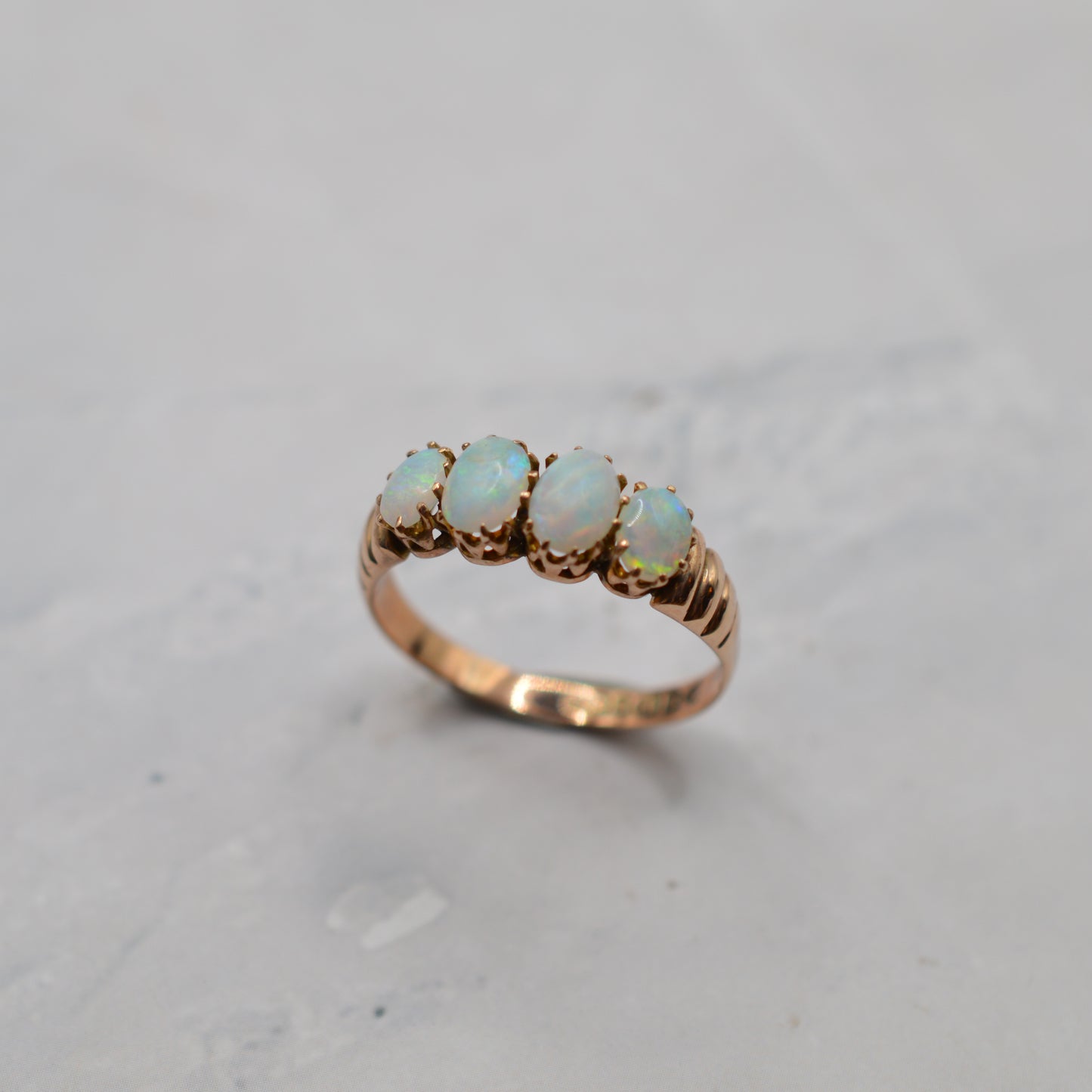 Antique Edwardian 1902 Opal Four-Stone Ring