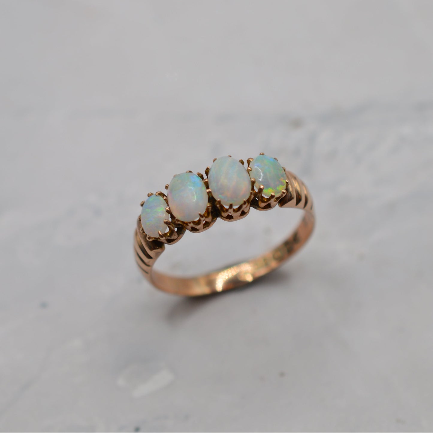 Antique Edwardian 1902 Opal Four-Stone Ring
