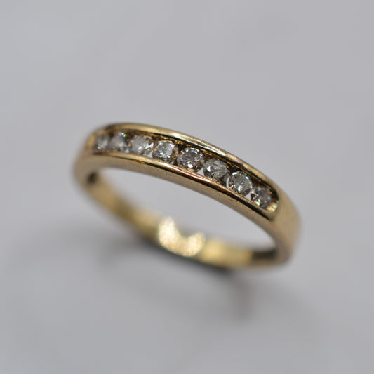 9ct Gold 0.25ct Diamond Half-Eternity Ring