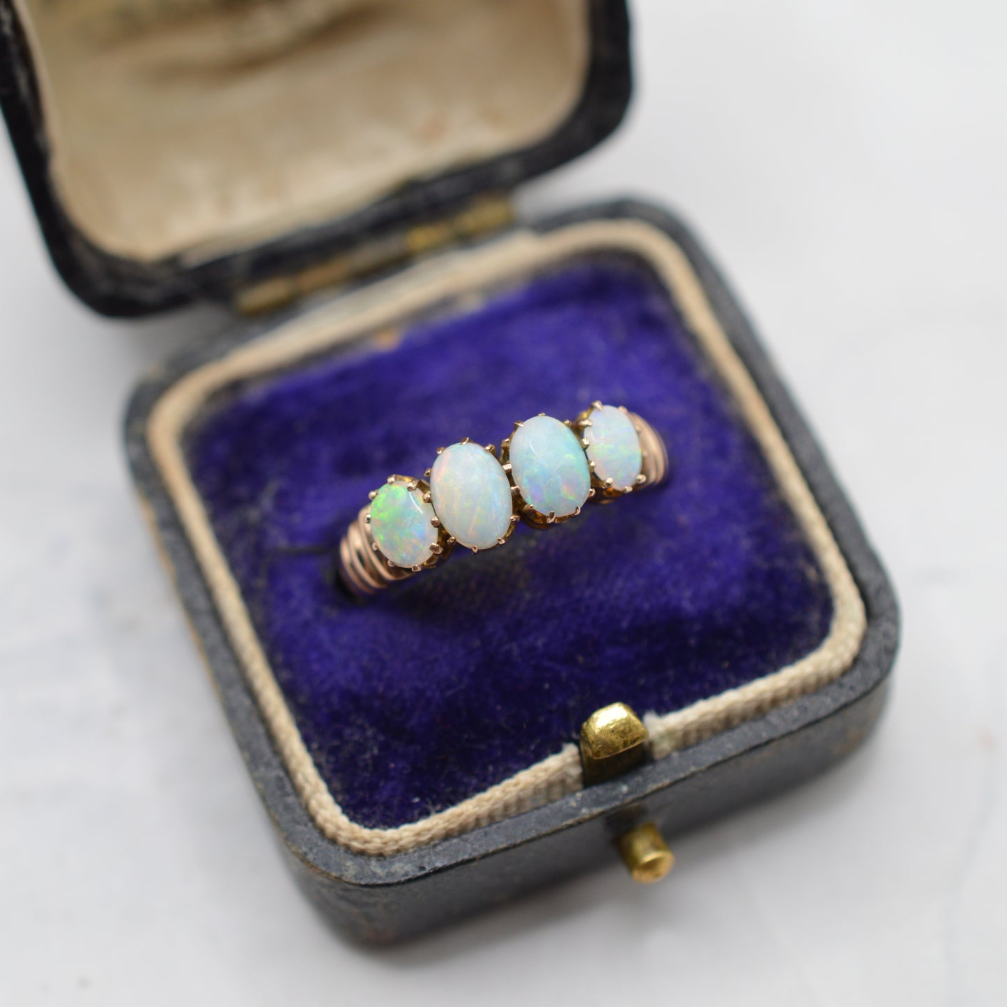 Antique Edwardian 1902 Opal Four-Stone Ring