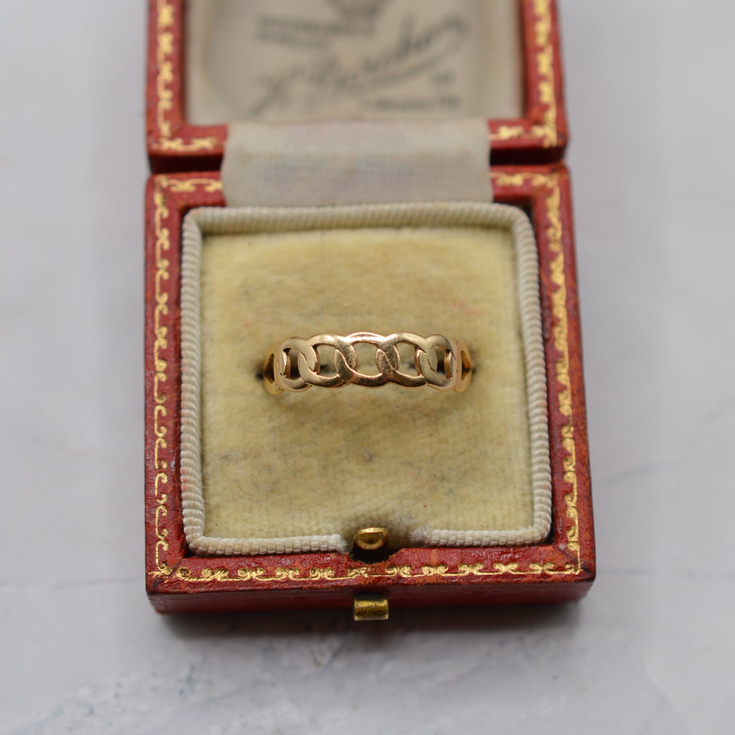 9ct Gold Cuban Chain Ring