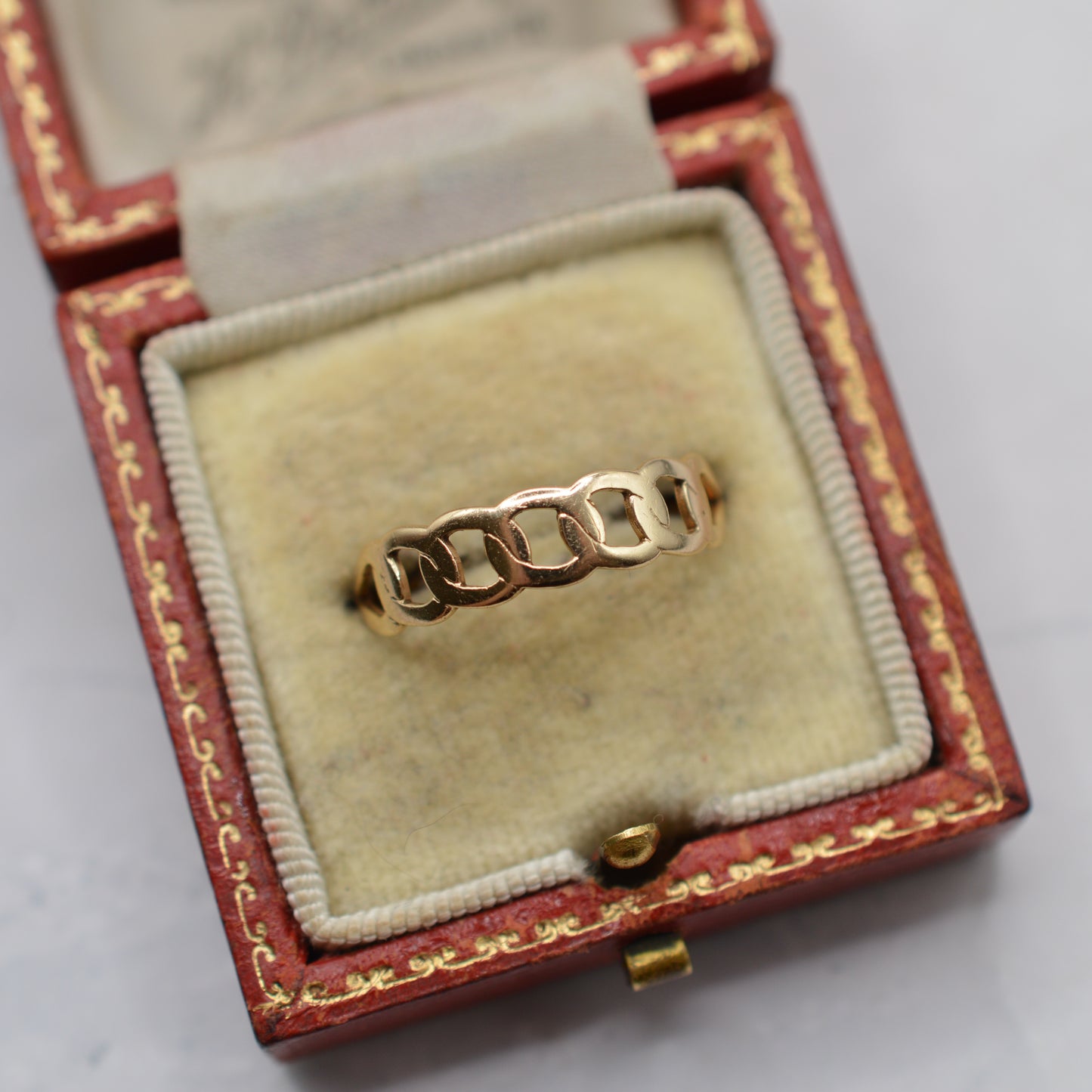9ct Gold Cuban Chain Ring