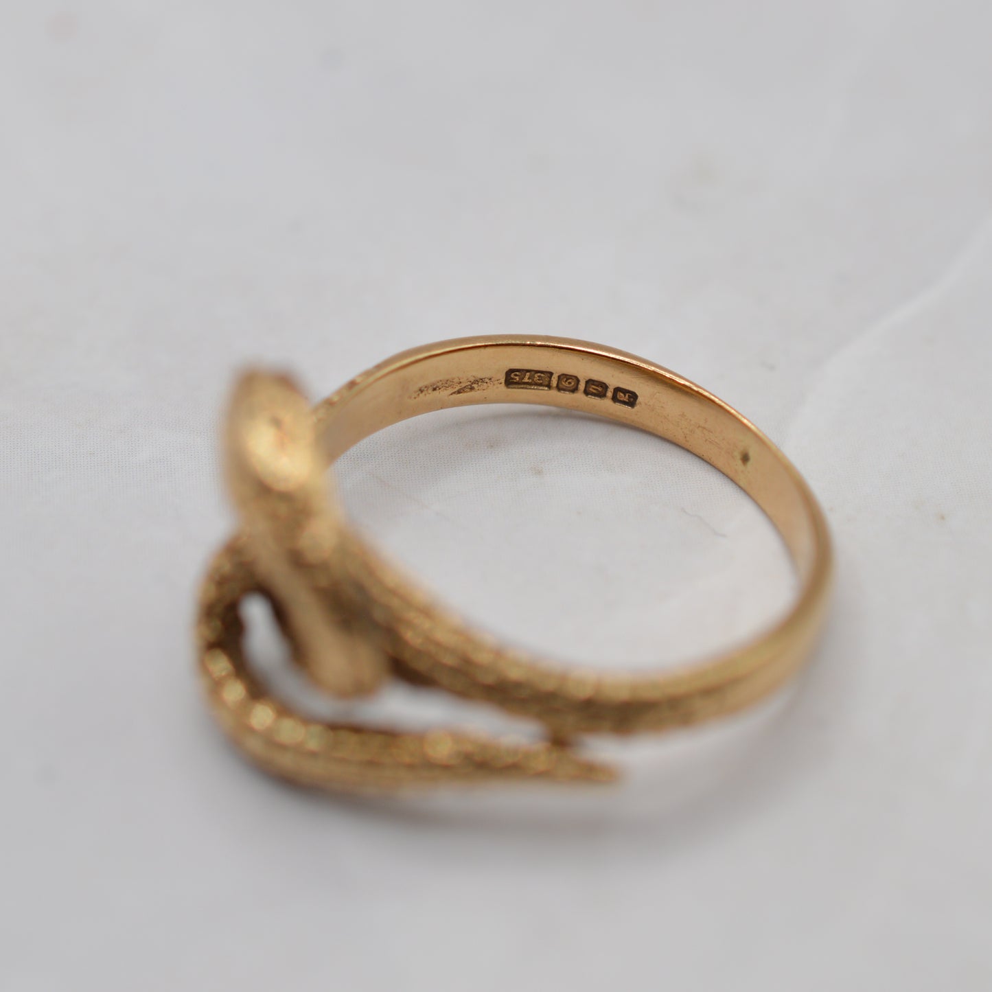 Chunky 9ct Gold Snake Ring