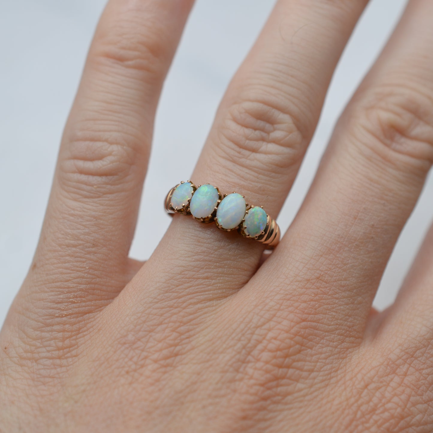 Antique Edwardian 1902 Opal Four-Stone Ring