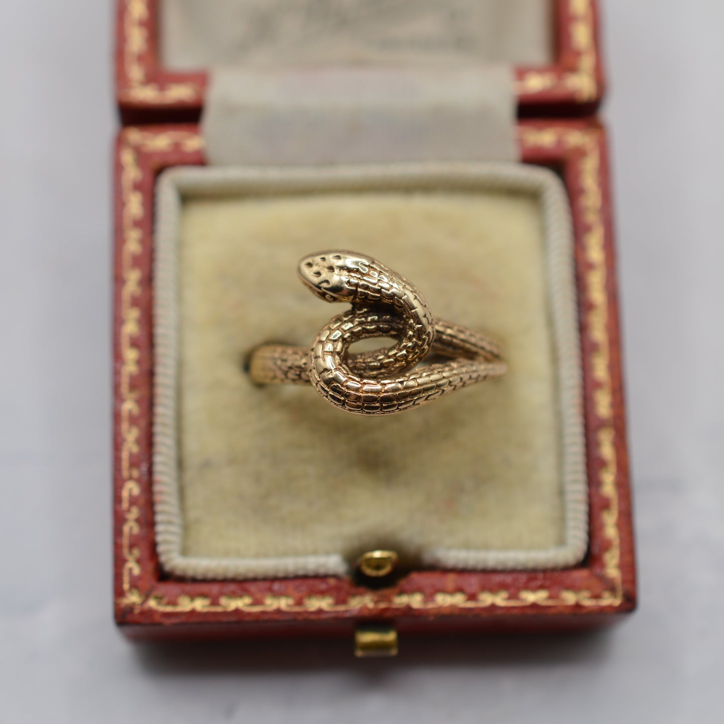 Chunky 9ct Gold Snake Ring