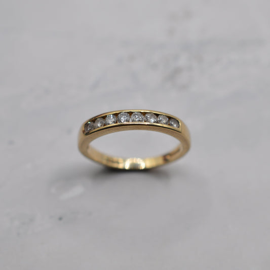 9ct Gold 0.33ct Diamond Half-Eternity Ring