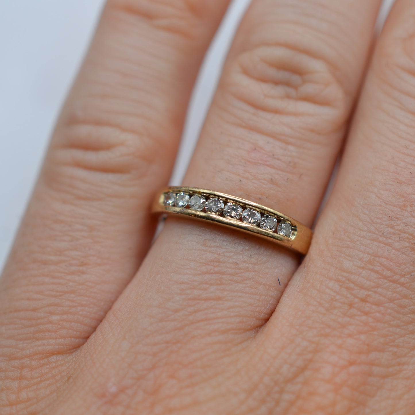 9ct Gold 0.25ct Diamond Half-Eternity Ring