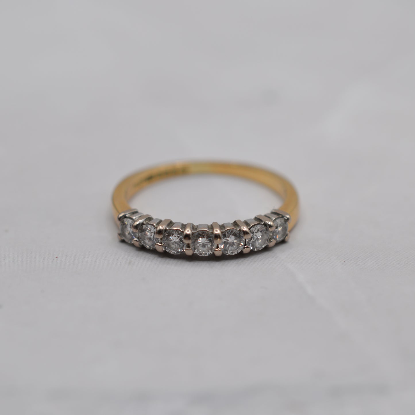1990s 18ct Gold Diamond Seven-Stone Half-Eternity Ring