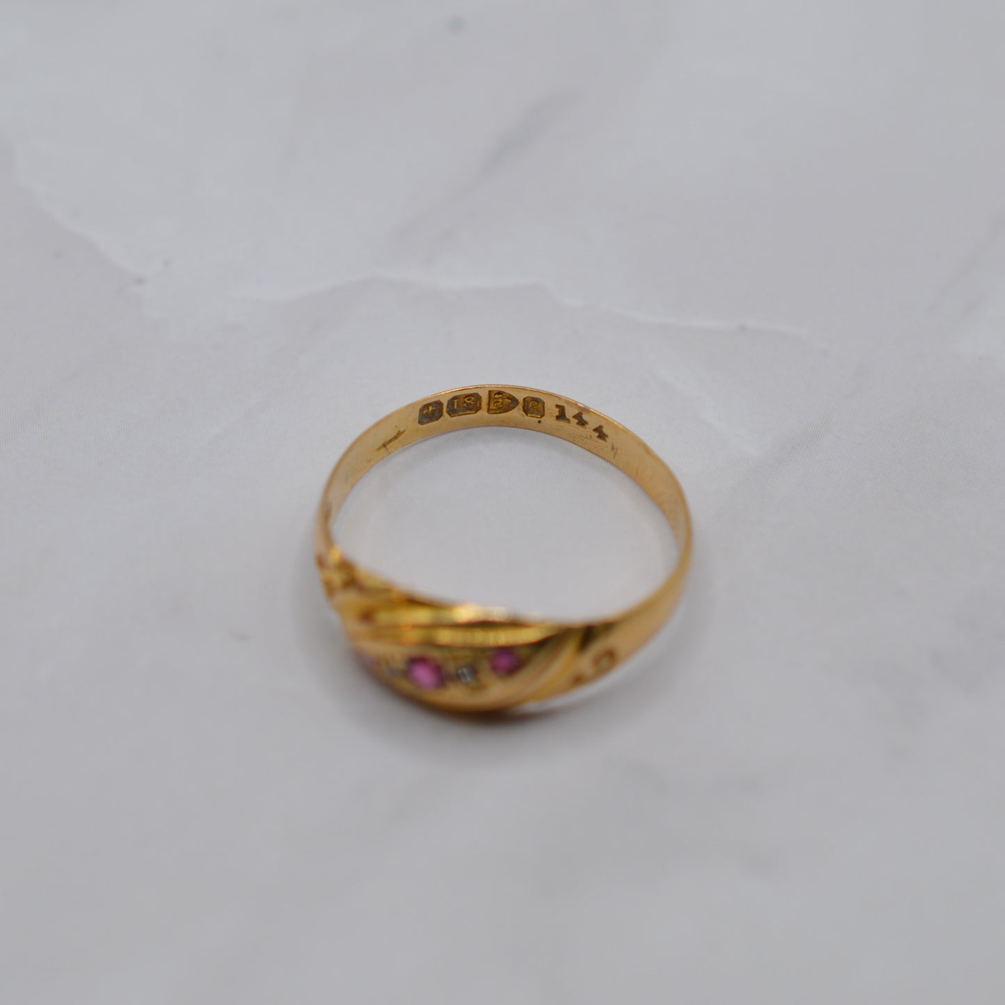 Antique Edwardian 18ct Gold Ruby & Diamond Ring