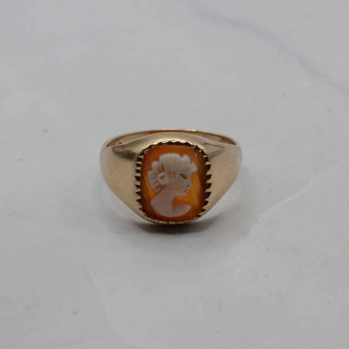 1970s Vintage 9ct Gold Cameo Ring