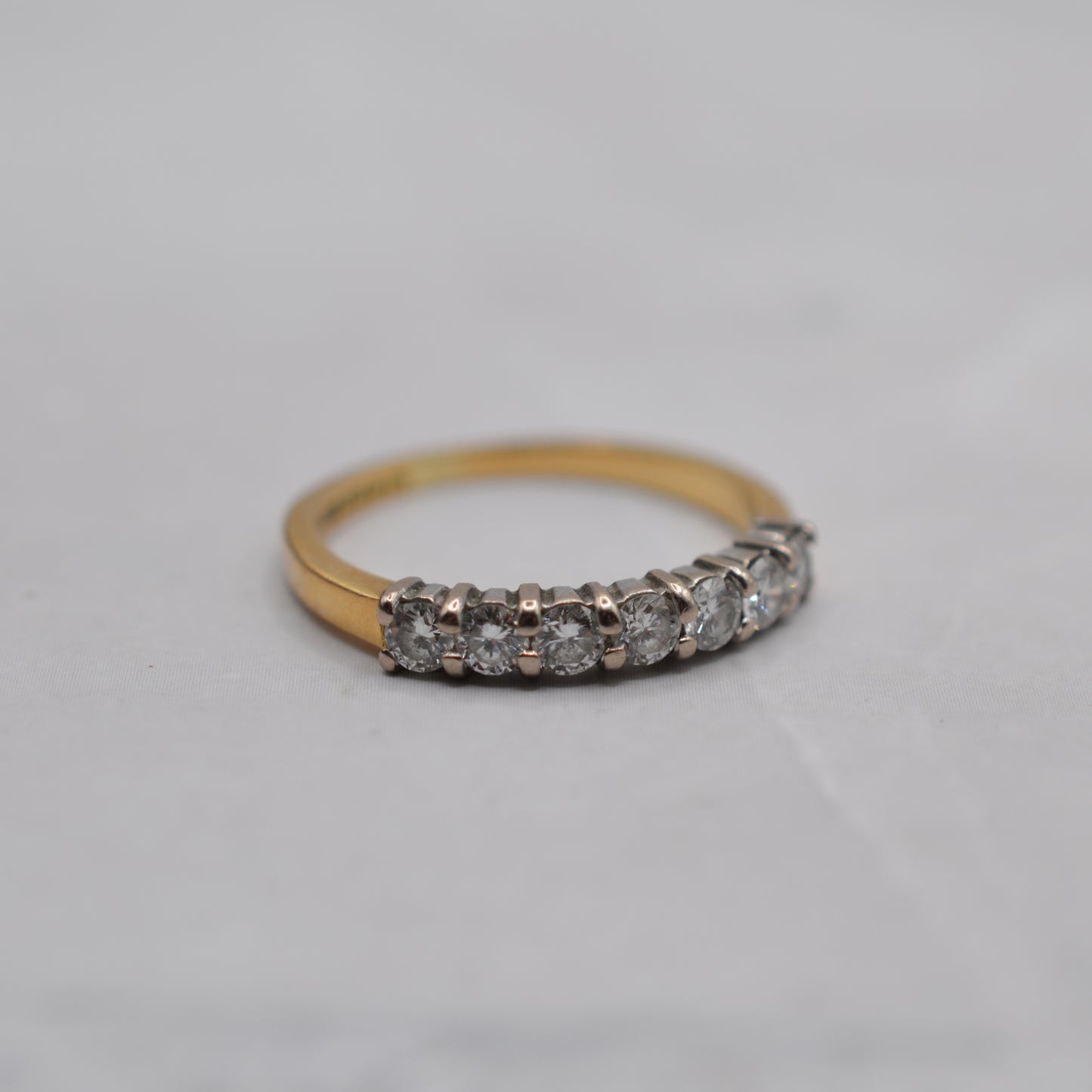 1990s 18ct Gold Diamond Seven-Stone Half-Eternity Ring