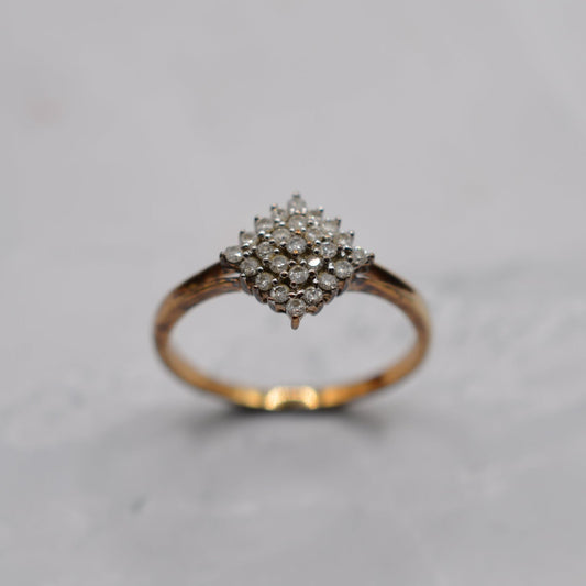 9ct Gold 0.25ct Diamond Cluster Ring