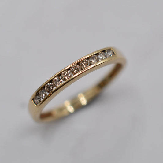 9ct Gold Diamond Half-Eternity Ring