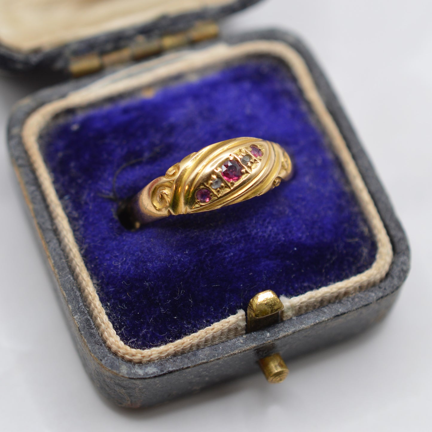 Antique Edwardian 18ct Gold Ruby & Diamond Ring