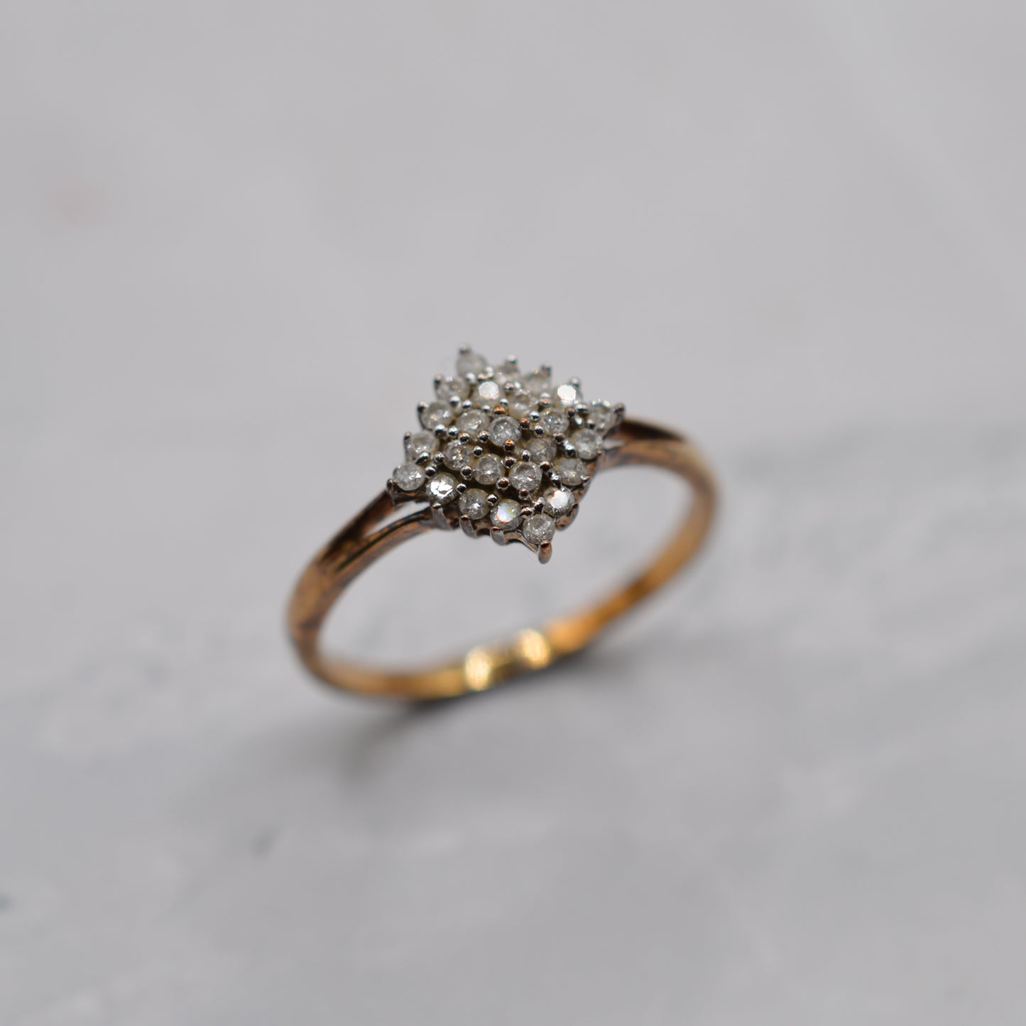 9ct Gold 0.25ct Diamond Cluster Ring