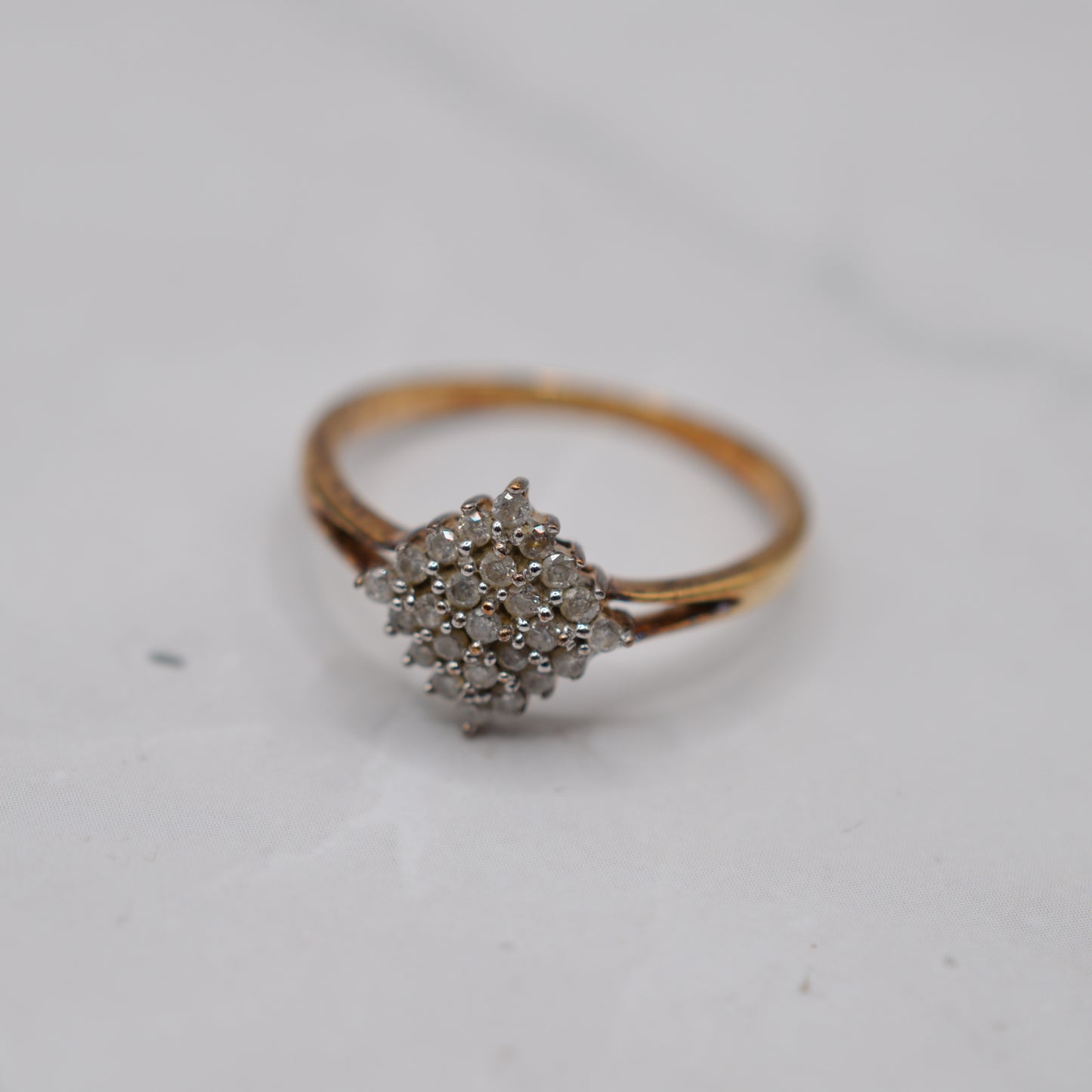 9ct Gold 0.25ct Diamond Cluster Ring
