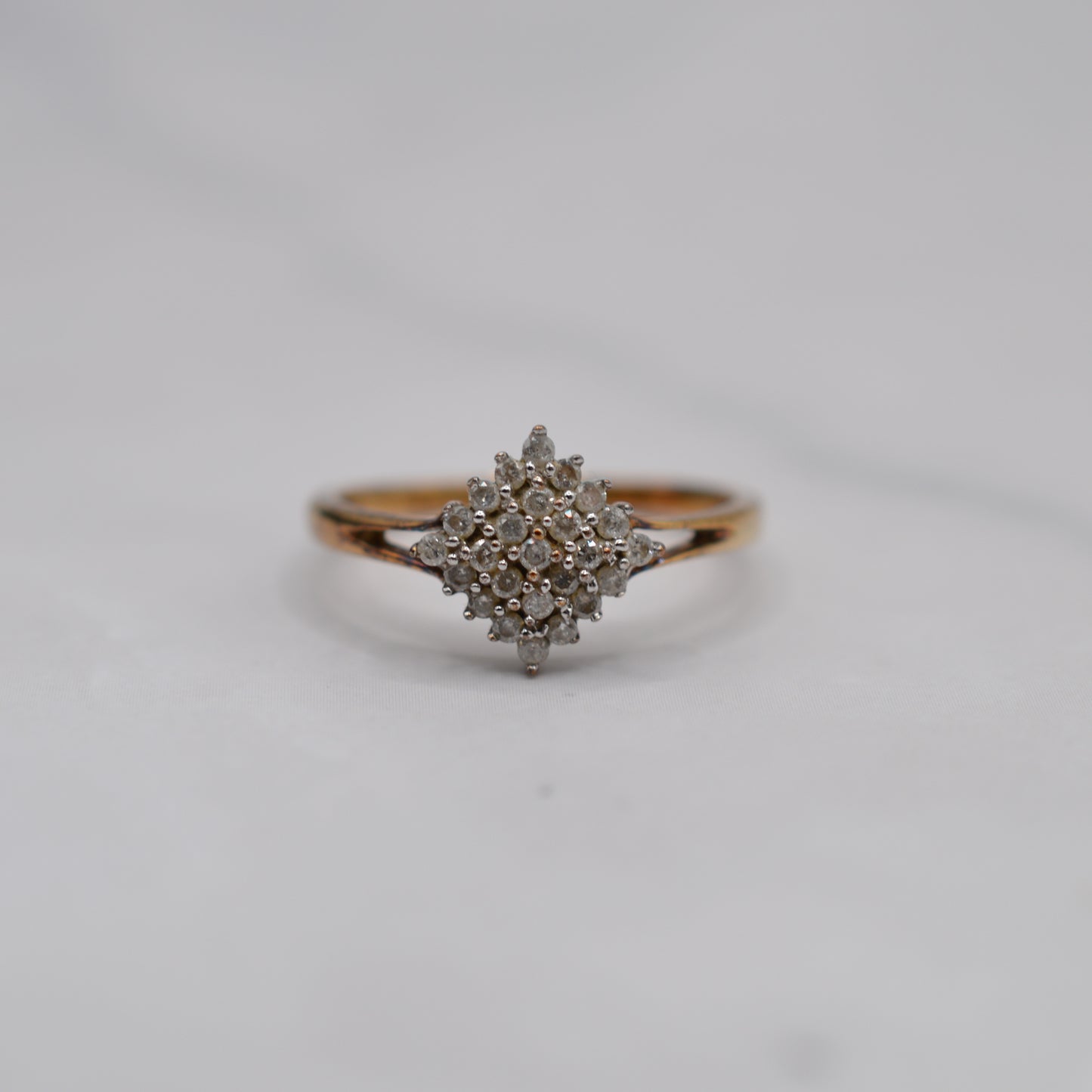 9ct Gold 0.25ct Diamond Cluster Ring
