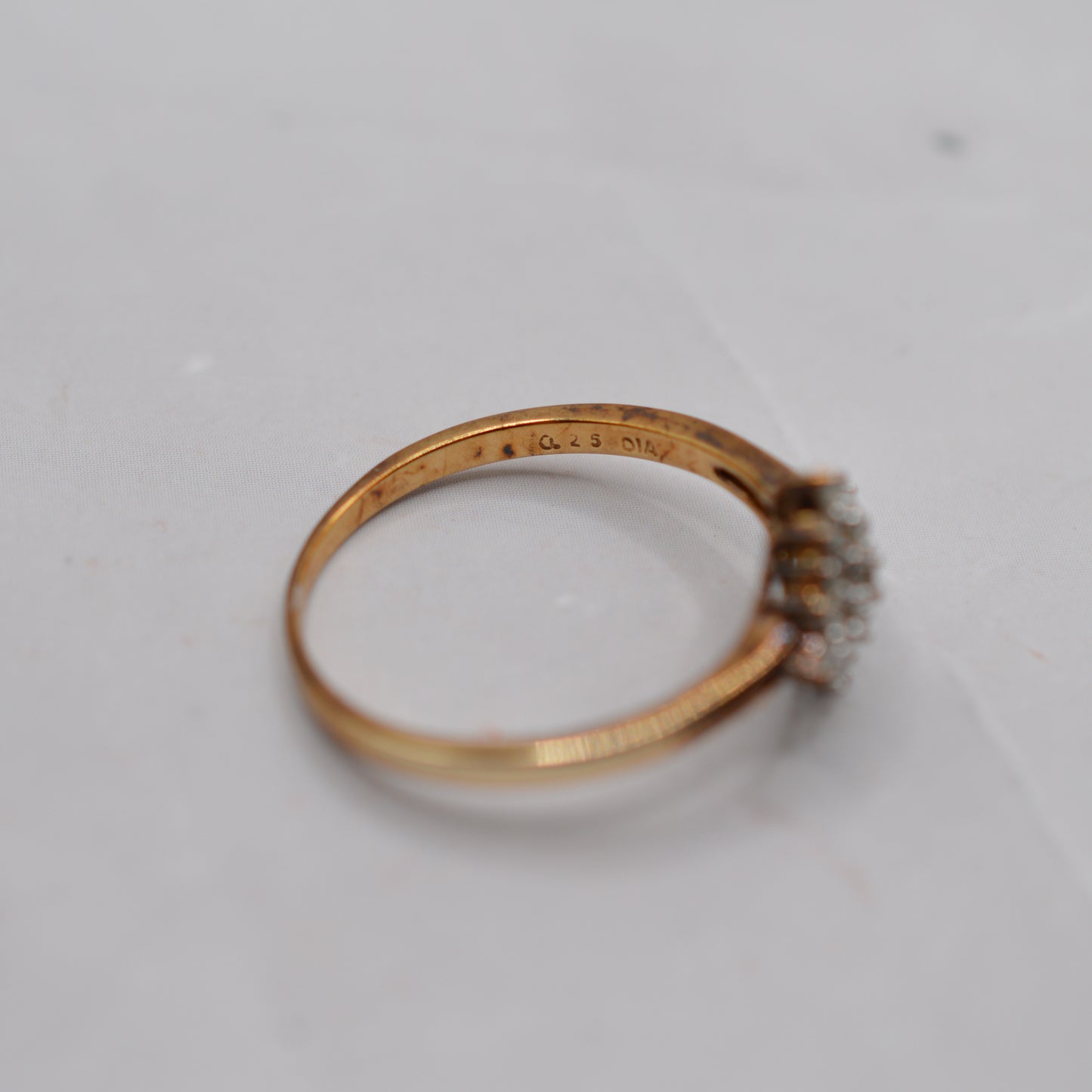 9ct Gold 0.25ct Diamond Cluster Ring