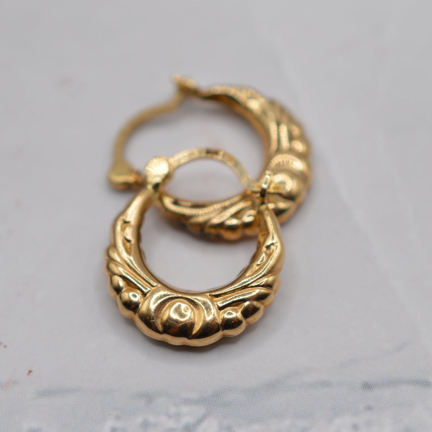 9ct Gold Boho-Inspired Hoop Earrings
